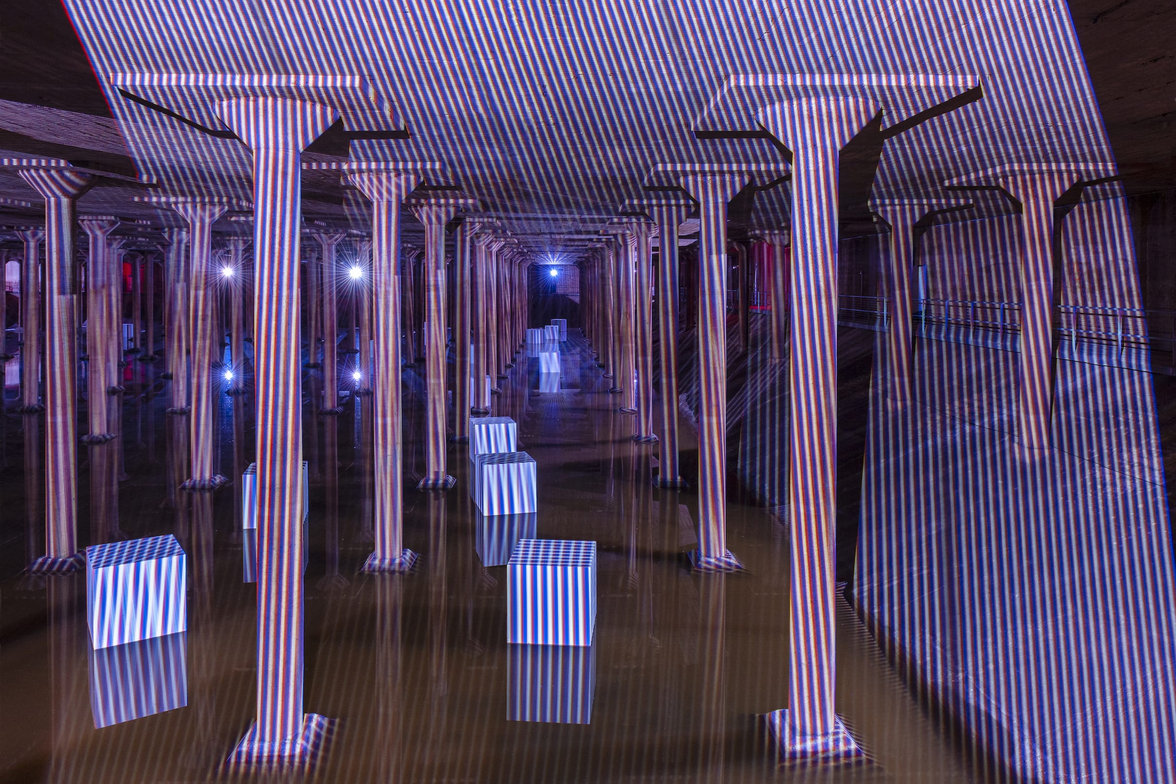Carlos Cruz-Diez at the Cistern: Spatial Chromointerference