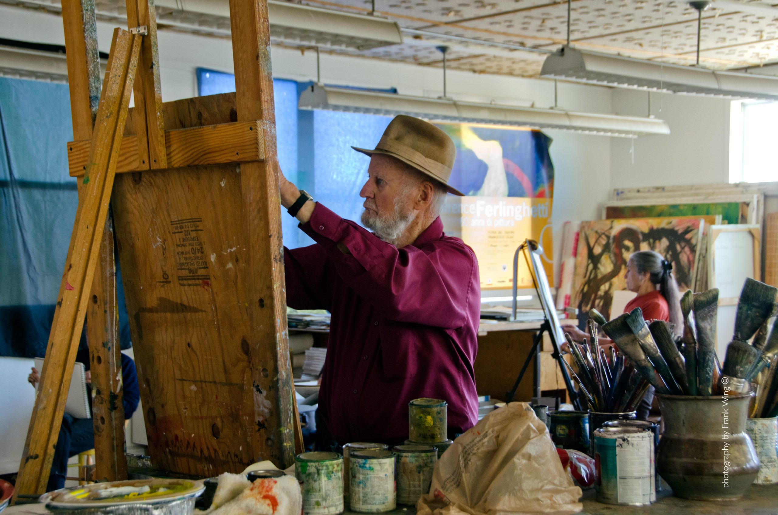Lawrence Ferlinghetti Bronze Portrait San Francisco Civic Art Collection
