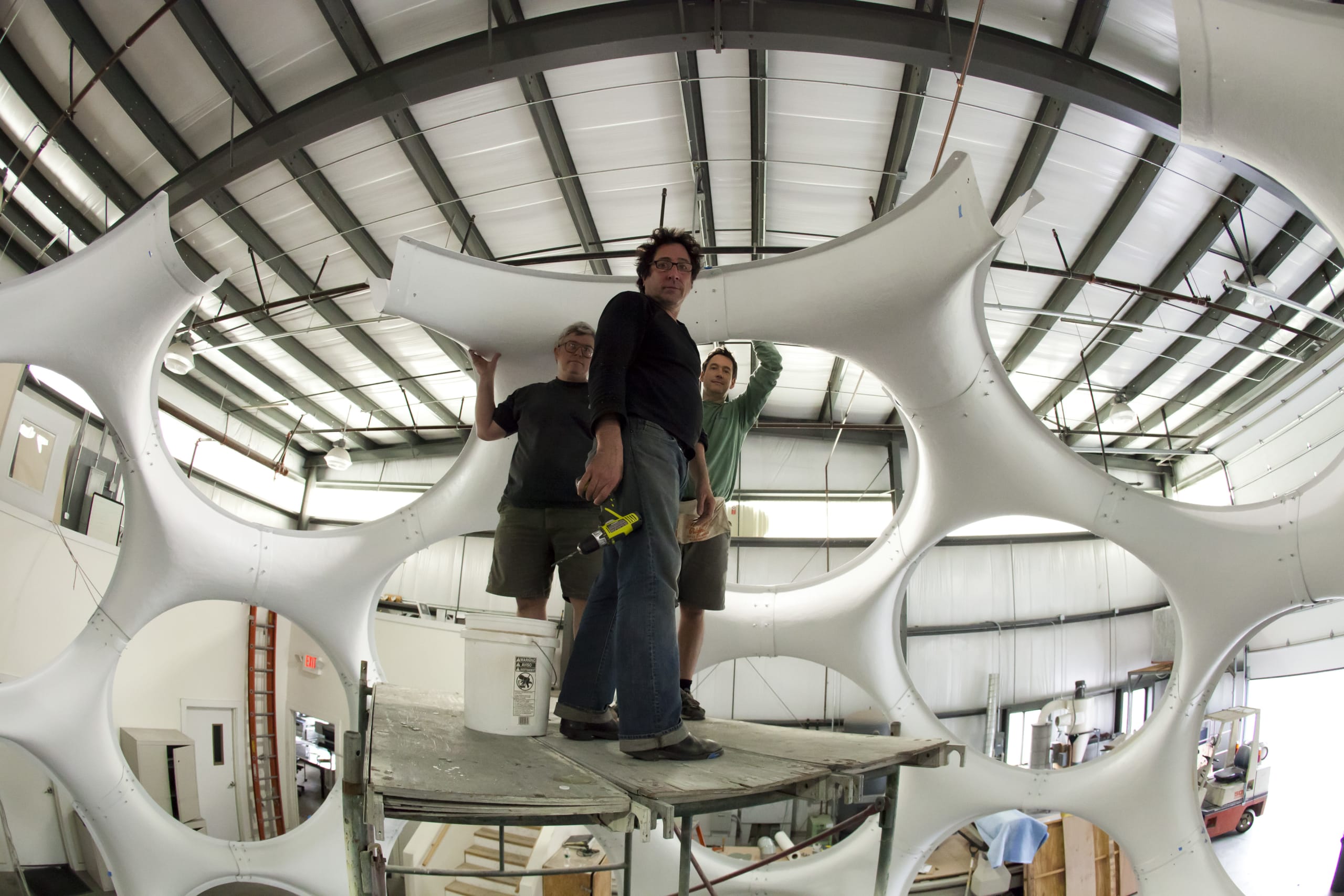 Redesign of Buckminster fuller’s fly’s eye dome recreated in miami design district: