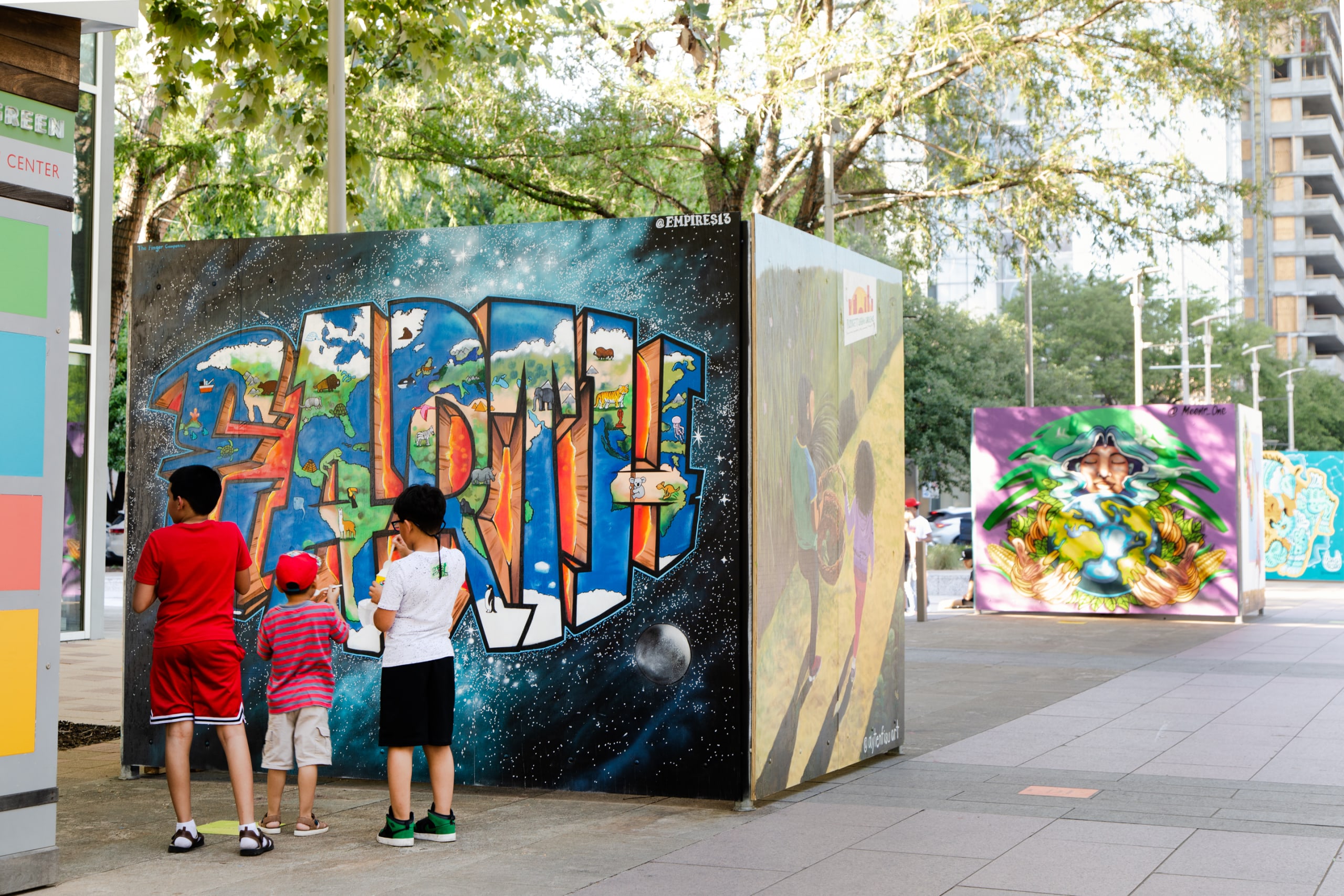Earth Day Murals at Discovery Green
