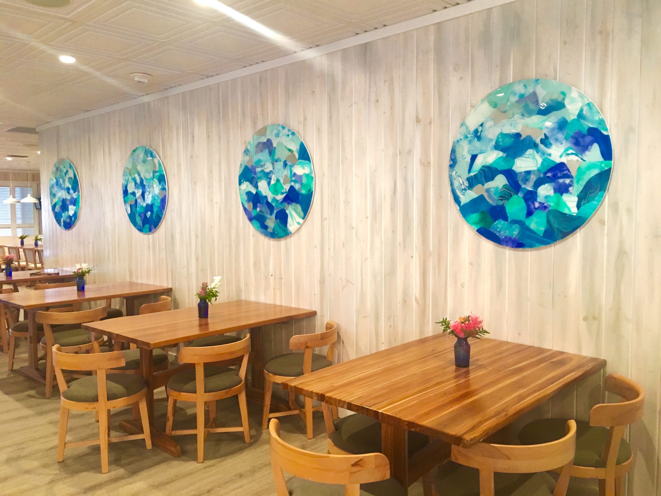Nikki Beach Reasturant Commission – 2017 – wood, paint, aluminum rod, – 16′