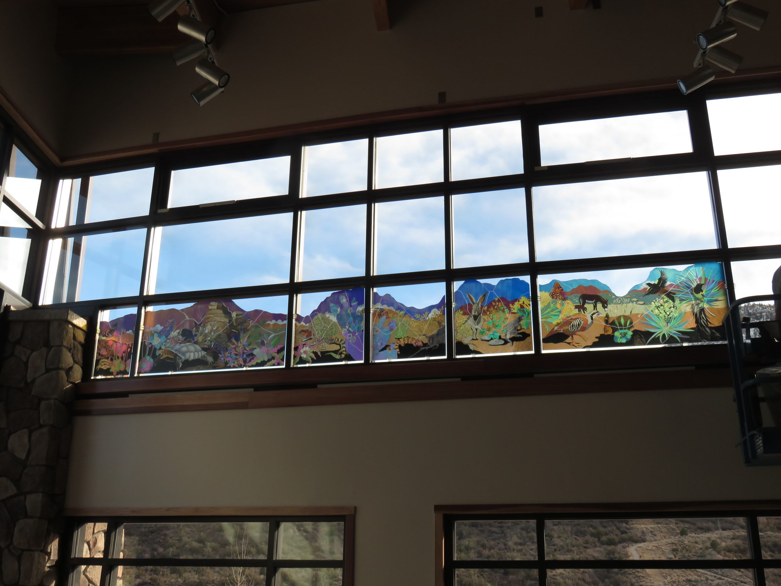 Spring Mountains Visitor Gateway Interactive Polarized Light Window Installation