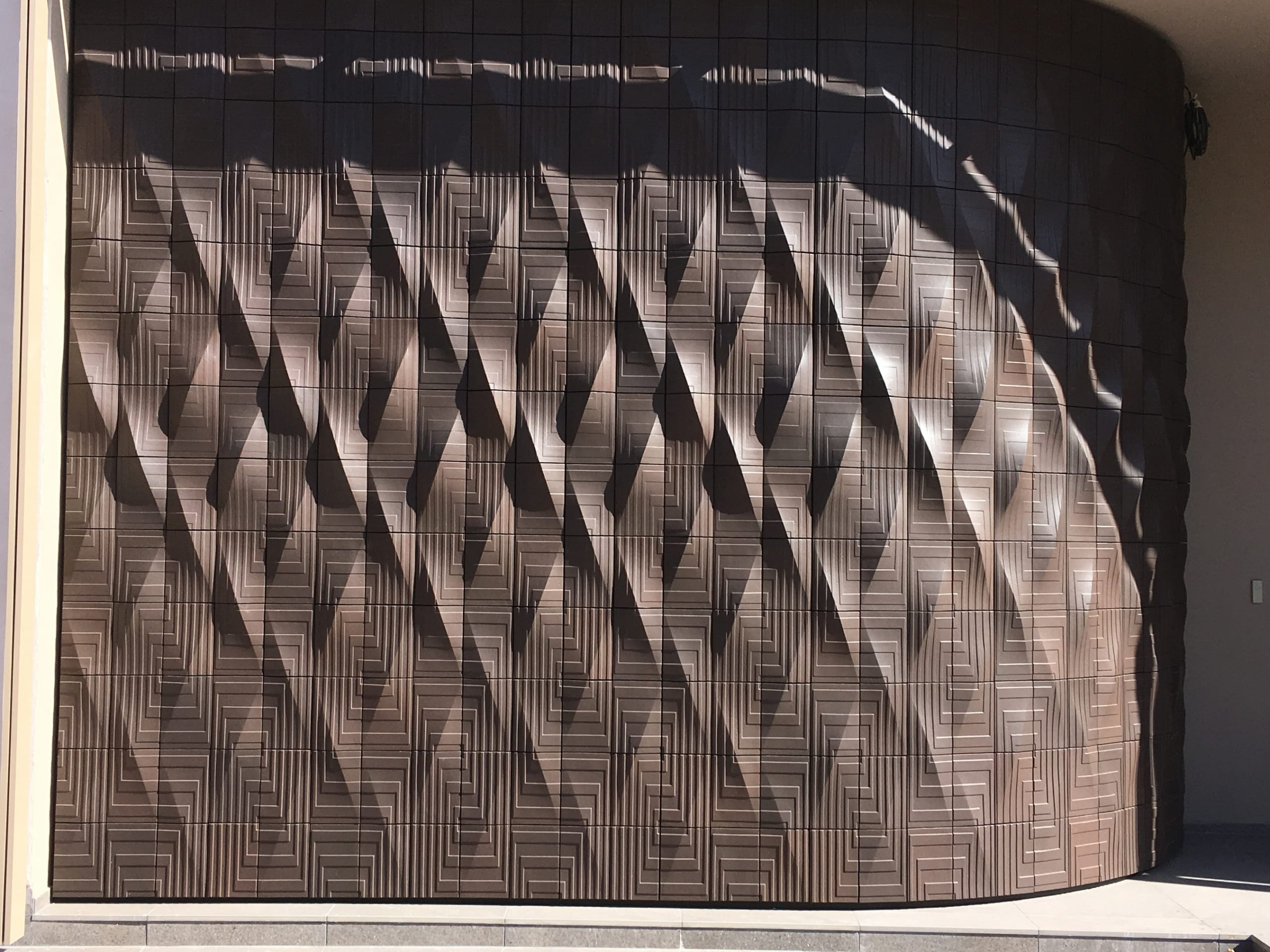White Wave and Brown Wall