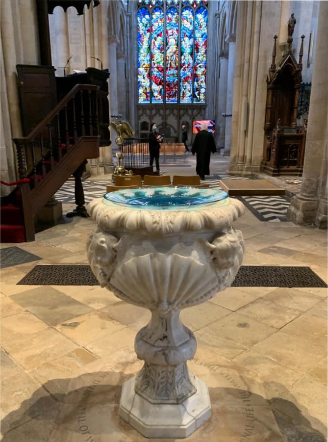 “Living Water”, baptism bowl for Christ Church Cathedral, GB
