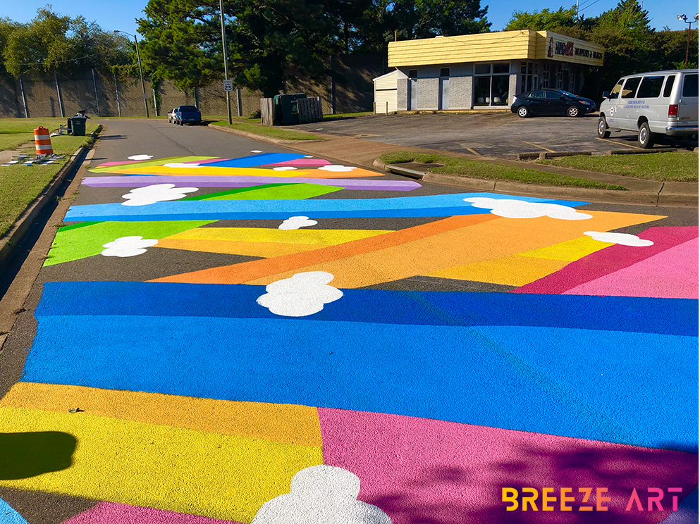 “UPWARD & ONWARD” Denby Park Asphalt Mural, Norfolk, VA