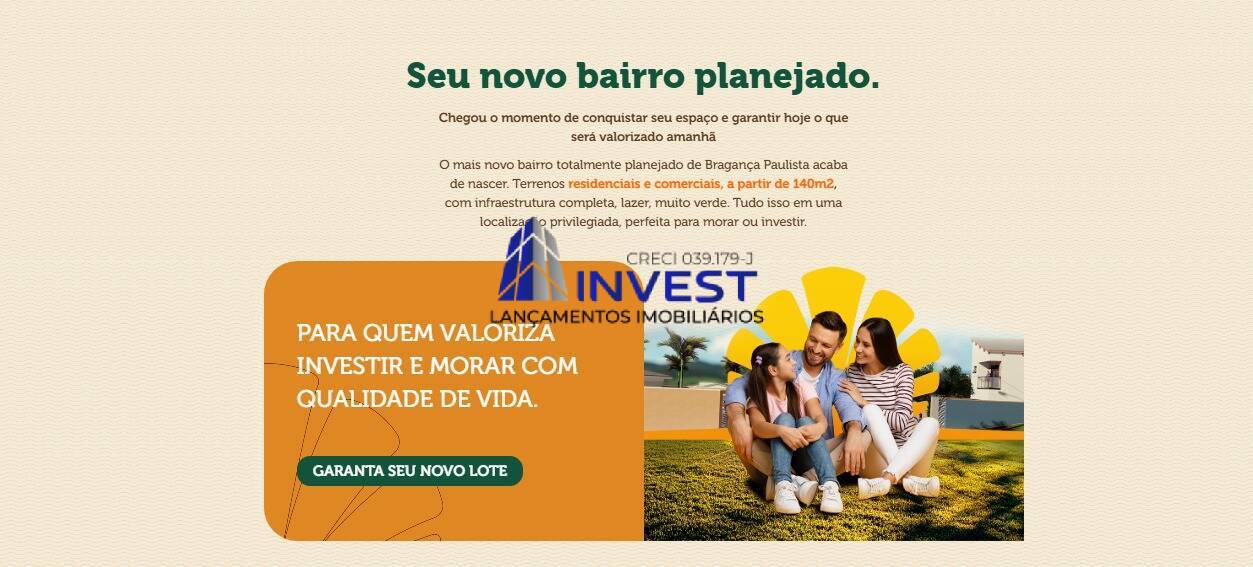 Terreno à venda Bragança Paulista SP 140m2 - Referência 989