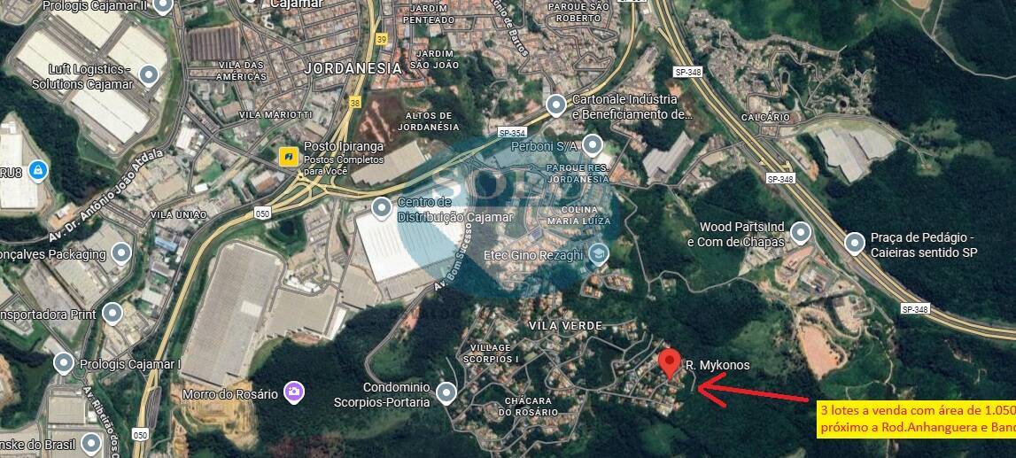 Terreno à venda Cajamar SP 1.050m2 - Referência 0083