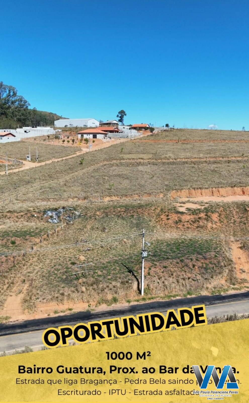 Terreno à venda Estiva do Agudo Bragança Paulista SP 1.000m2 - Referência 2066