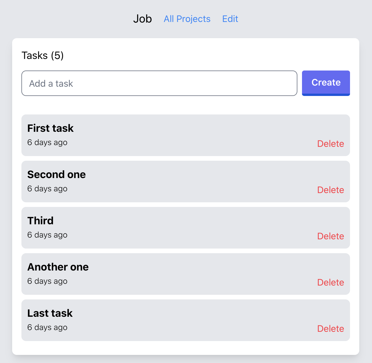 Tasks List