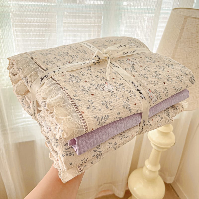 4pc Comforter Cover Set- Garden Rabbit