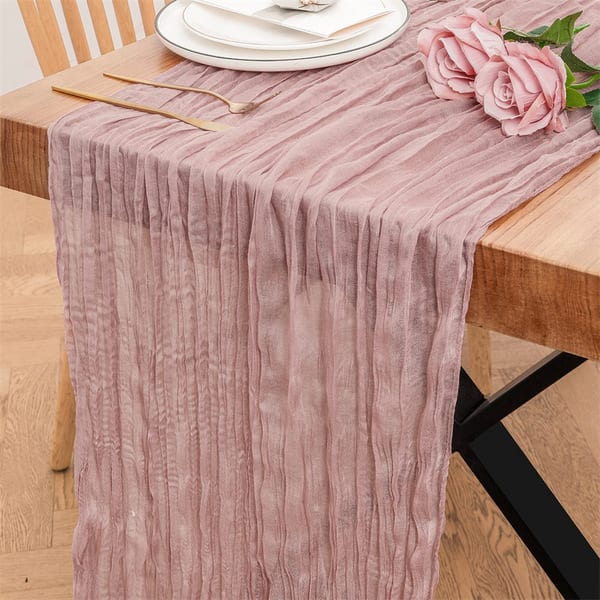 Cheesecloth Runner - Flesh Pink