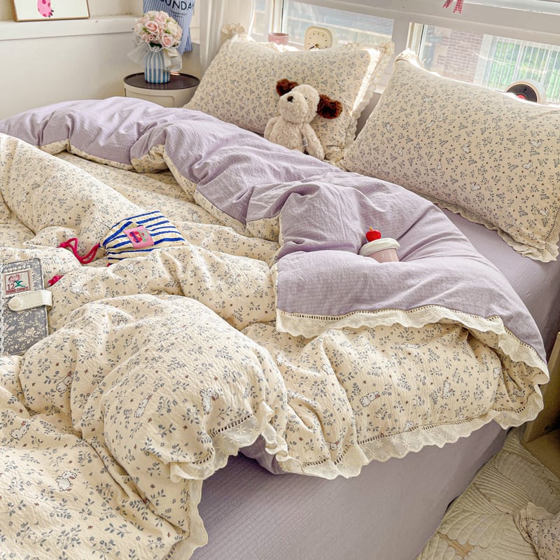 4pc Comforter Cover Set- Garden Rabbit thumbnail 2