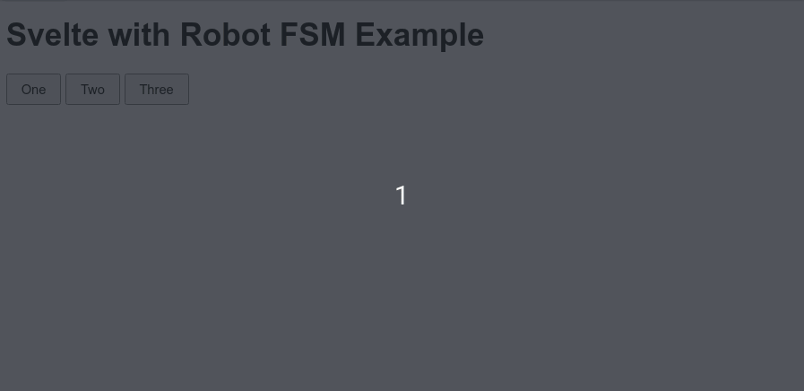 Robot FSM based panel with toggle