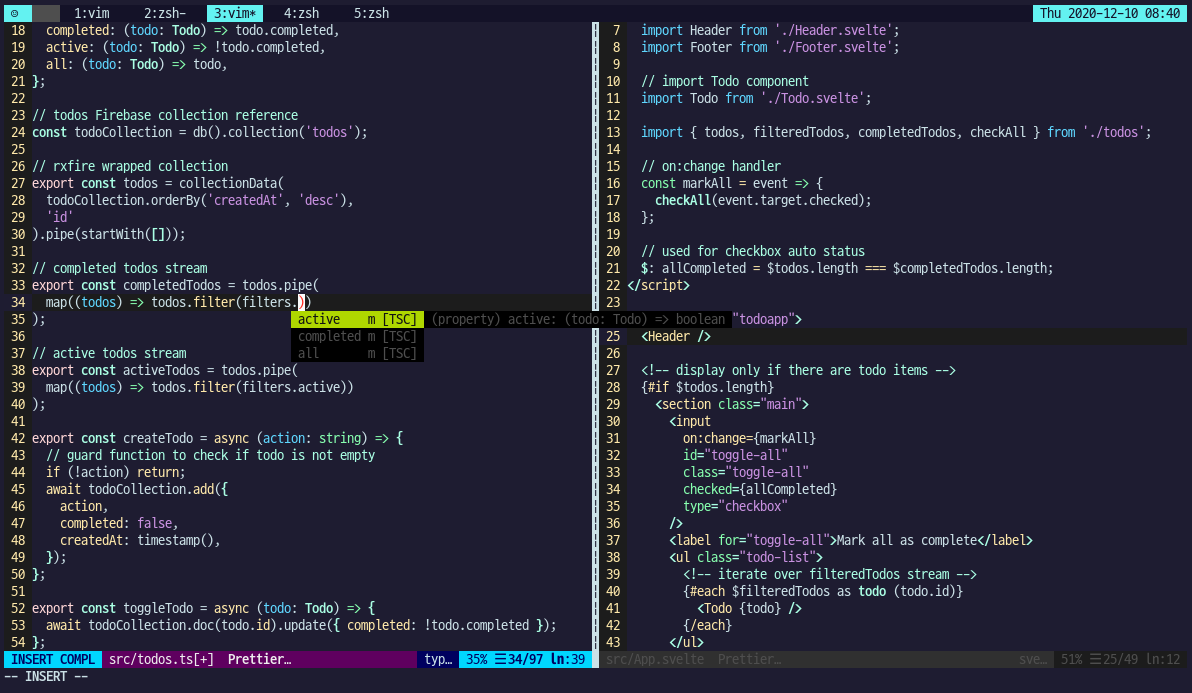 Vim with Svelte and TypeScript