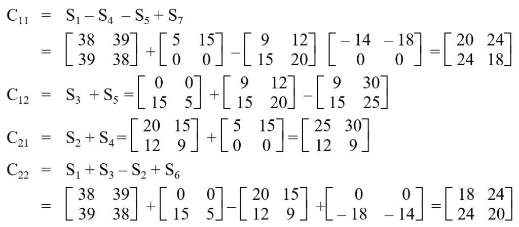 Matrix Multiplication using Strassen's method