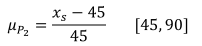 membership function for rotation