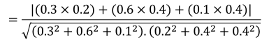 cosine similarity - step 2
