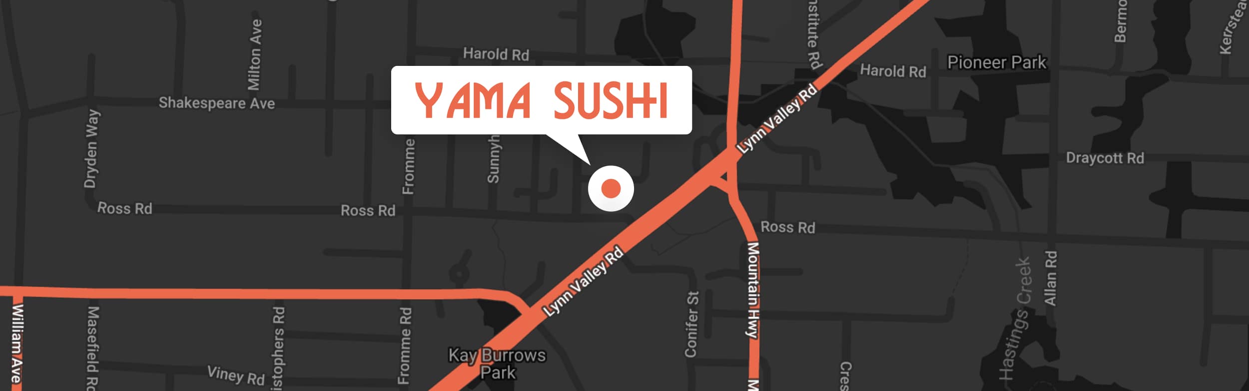 Yama Sushi North Vancouver Map