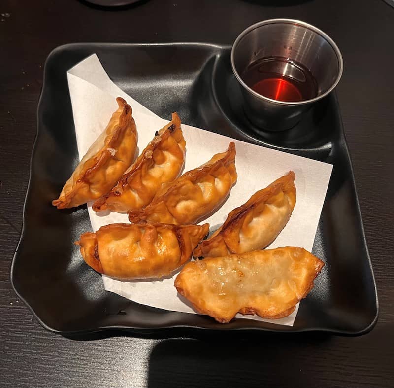 Happy hour gyoza option