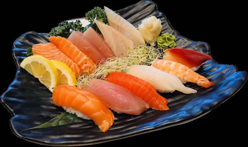 Hime Sushi menu showcase plate