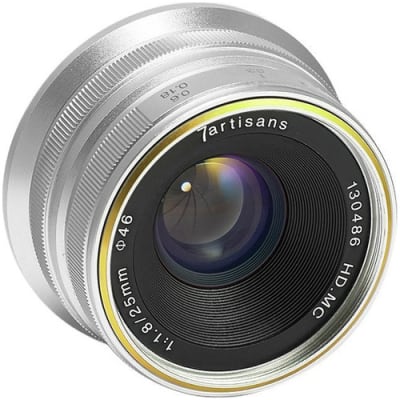 7 ARTISANS 25MM F1.8 SONY FOR SONY E-MOUNT / APS-C SILVER