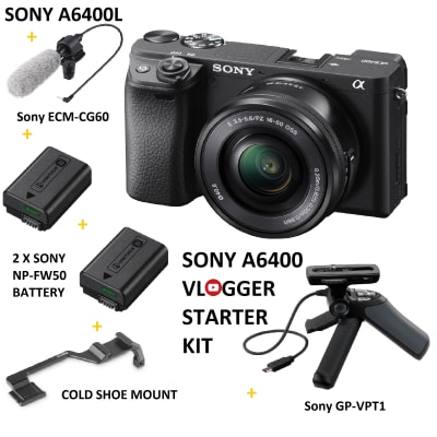 SONY A6400 WITH 16-50MM VLOGGER STARTER KIT