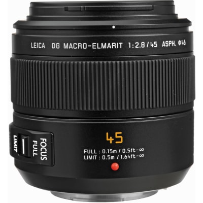 PANASONIC 45MM F/2.8 LEICA DG MACRO-ELMARIT ASPH MEGA O.I.S. LENS