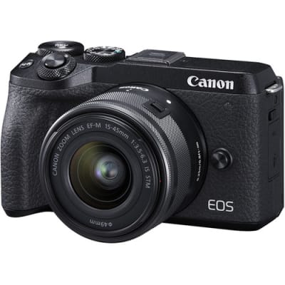 CANON EOS M6 MARK II WITH 15-45MM LENS MIRRORLESS DIGITAL CAMERA(BLACK)