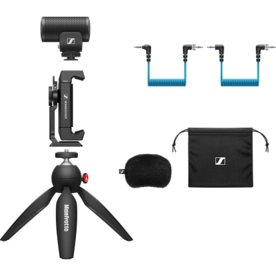 SENNHEISER MKE 200 MOBILE KIT ULTRACOMPACT CAMERA-MOUNT DIRECTIONAL MICROPHONE WITH SMARTPHONE RECORDING BUNDLE