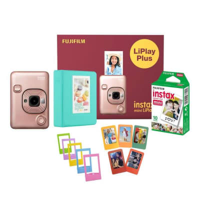 FUJIFILM INSTAX LIPLAY PLUS BLUSH GOLD COMBO