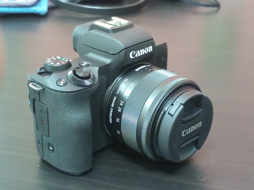 Canon EOS M50 Mark II Camera Black + 3 Lens Kit 15-45mm STM+ 32GB + Flash &  More 731946202943