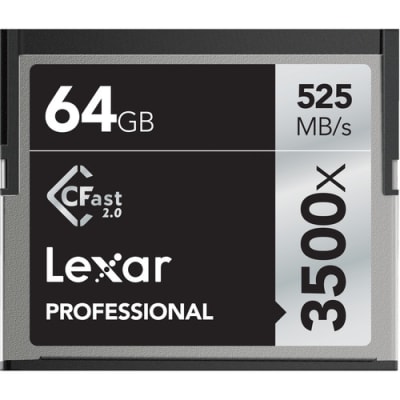 LEXAR 64GB PROFESSIONAL 3500X CFAST 2.0 MEMORY CARD