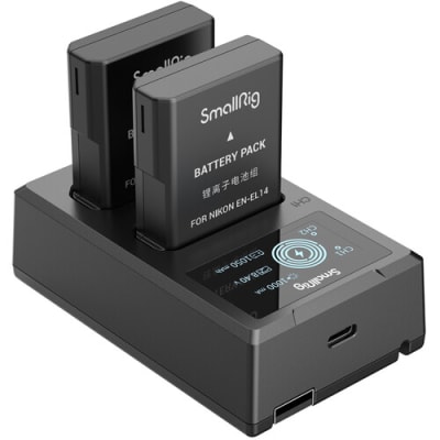 SMALLRIG EN-EL14 2-BATTERY KIT WITH DUAL CHARGER