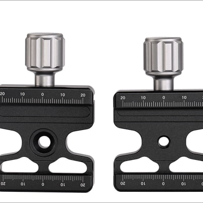 LEOFOTO 50MM DDC-50 TWIN / DOUBLE DUPLEX CLAMP SET & QR PLATE SUBTEND / BIDIRECTIONAL ARCA / RRS COMPATIBLE