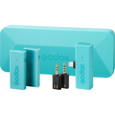 GODOX MOVELINK MINI LT 2-PERSON WIRELESS MICROPHONE SYSTEM FOR CAMERAS & IOS DEVICES (2.4 GHZ, MACARON GREEN)