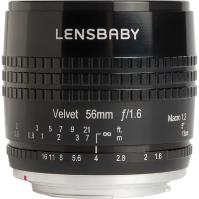 LENSBABY VELVET 56MM F/1.6 LENS FOR CANON EF (BLACK)