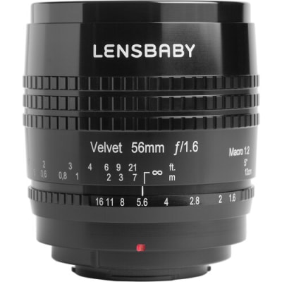 LENSBABY VELVET 56MM F/1.6 LENS FOR SONY E (BLACK)