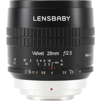 LENSBABY VELVET 28MM F/2.5 LENS FOR LEICA L (BLACK)