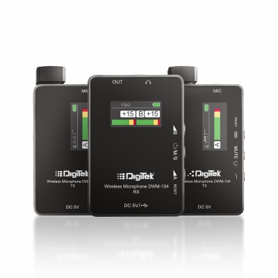 DIGITEK DWM-104 WIRELESS MICROPHONE SYSTEM WITH 2.4G LOW LATENCY DIGITAL TRANSMISSION