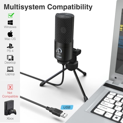 FIFINE T669 CONDENSER USB MICROPHONE KIT WITH ADJUSTABLE SCISSOR