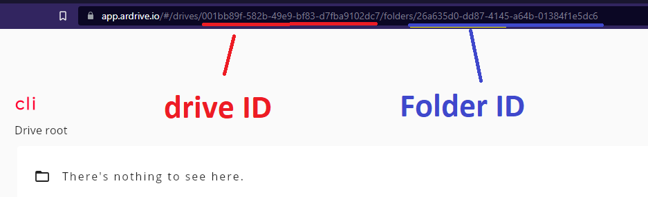 drive id and folder id