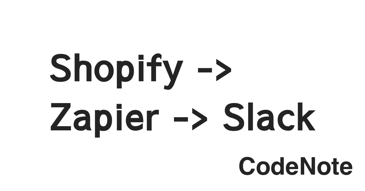 Shopify -> Zapier -> Slack