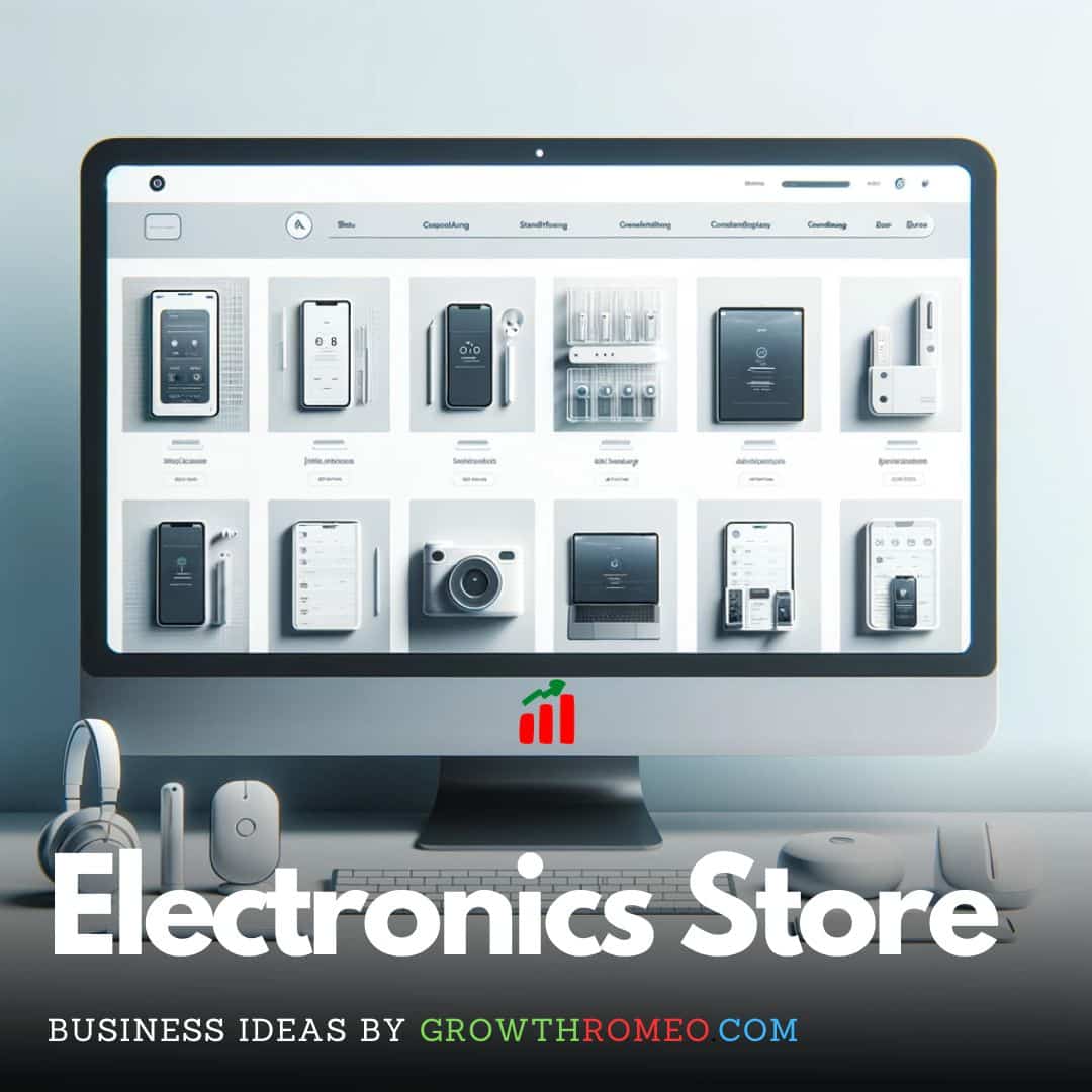 Electronic online store ecommerce website business Ideas GrowthRomeo