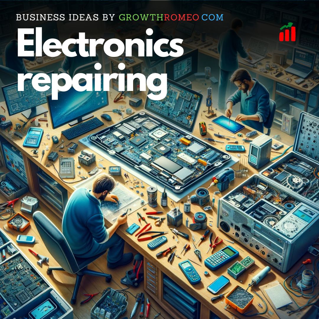 Electronics repairing low-investment business ideas GrowthRomeo