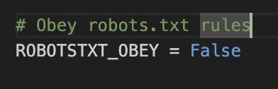 Robots TXT False value