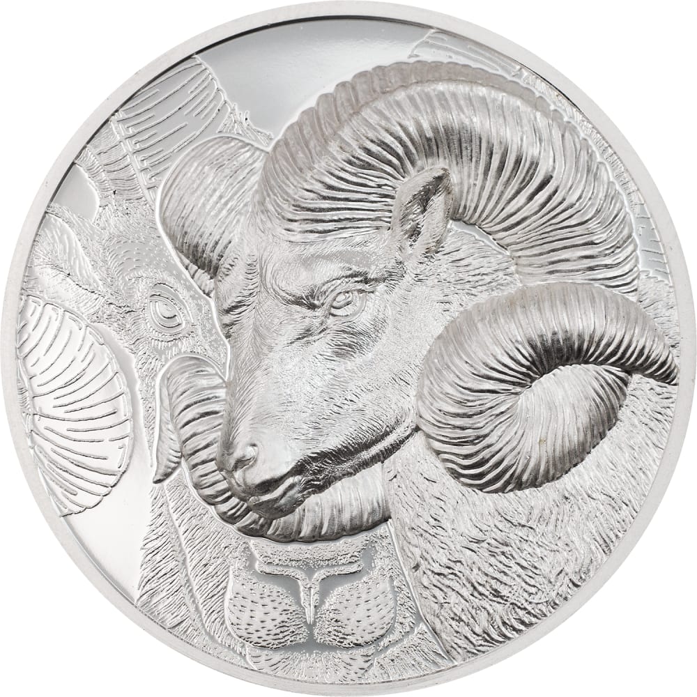 7k Metals - Wild Mongolia – Magnificent Argali 1-oz silver coin 2022