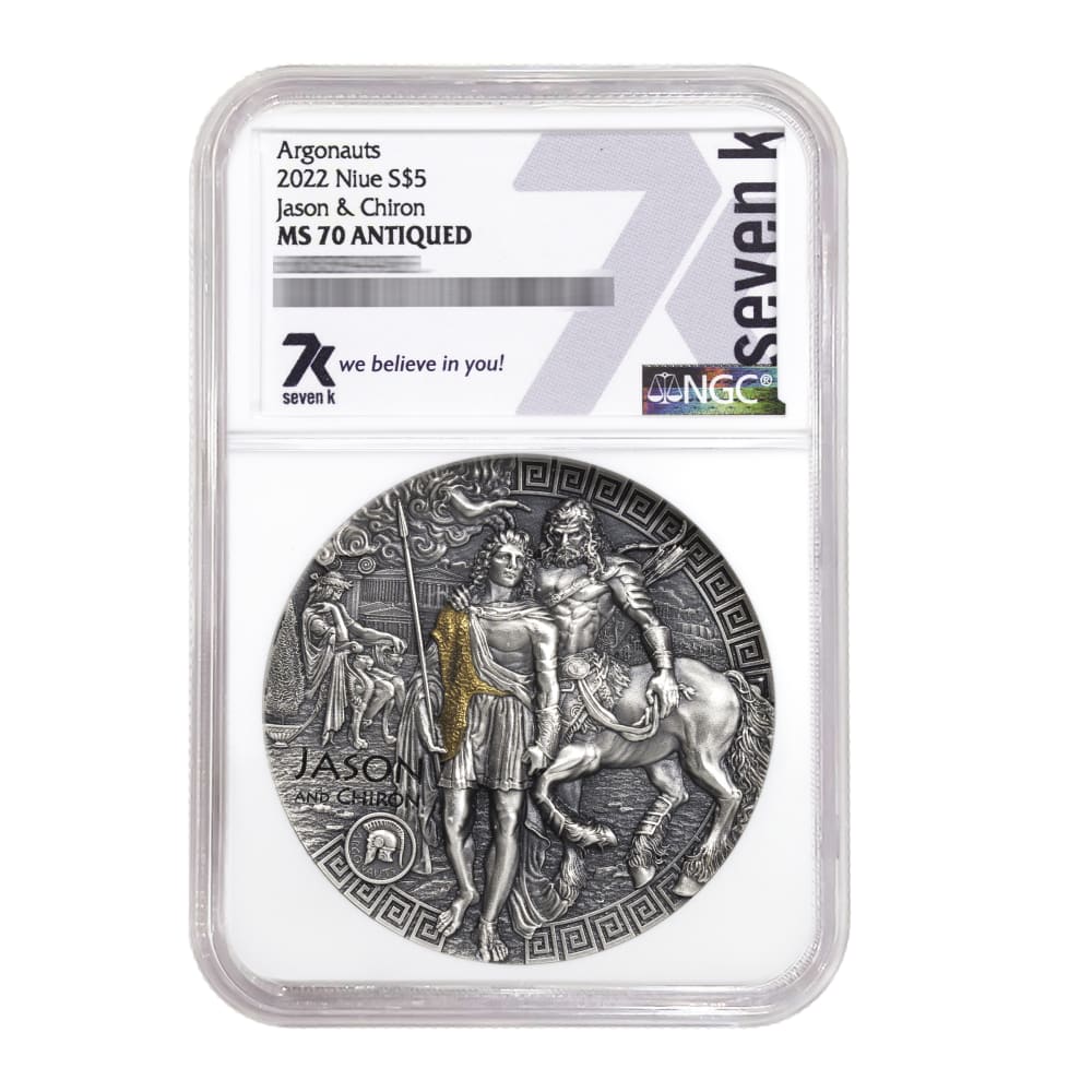 7k Metals - Argonauts – Jason and Chiron 2-oz silver coin 2022