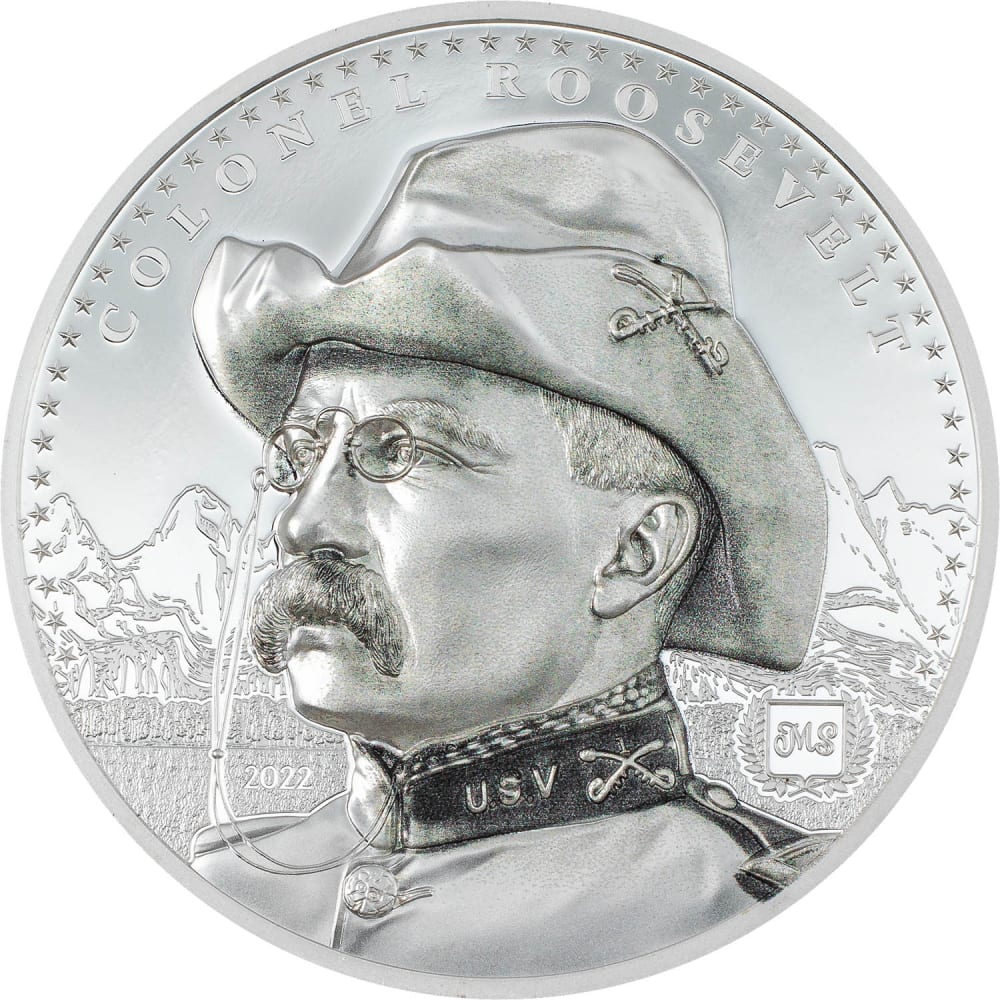 7k Metals - An American Life – Theodore Roosevelt 1-oz silver coin