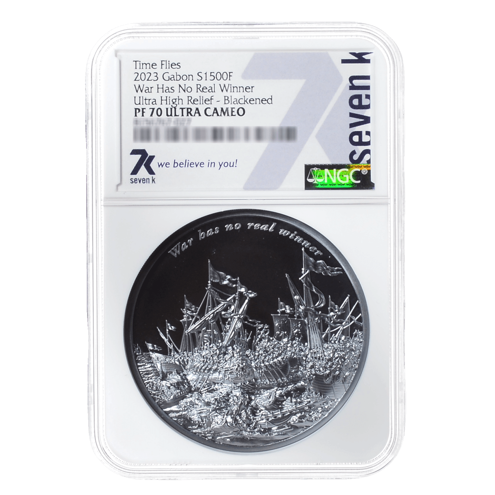 7k Metals - Time Flies – Warfare black-proof 2-oz silver coin 2024