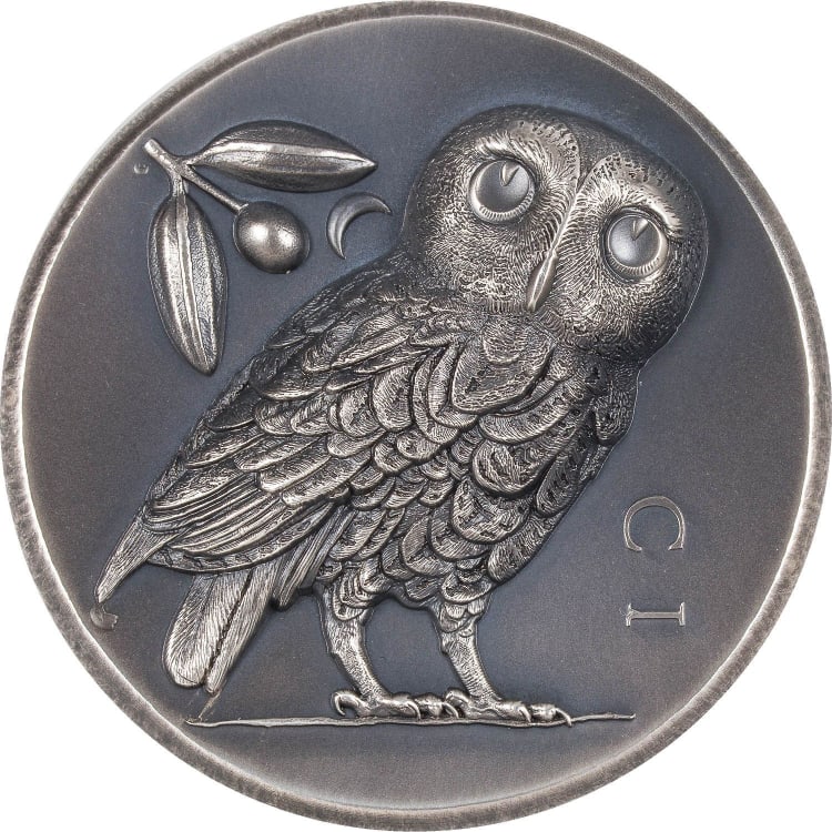 Numismatic Icons – Athena's Owl 5-oz silver coin 2021